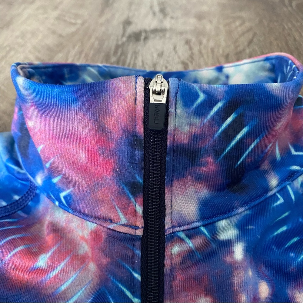 Reebok Women’s 1/4 Zip Tie Dye Athletic Top XS - Picture 4 of 13